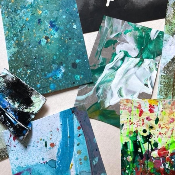 Junk Journal Pack 15+ Hand painted Pieces, Great for scrapbooking, collage - Picture 7 of 13